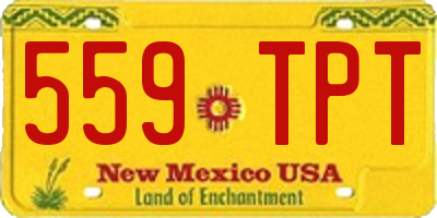 NM license plate 559TPT