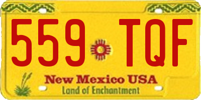 NM license plate 559TQF
