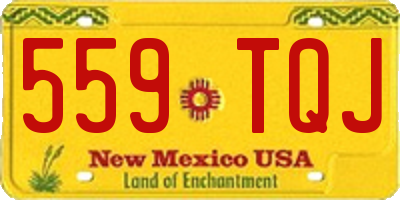 NM license plate 559TQJ
