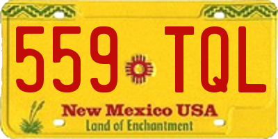 NM license plate 559TQL