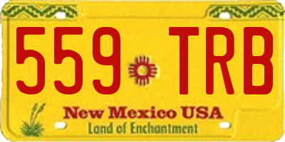NM license plate 559TRB