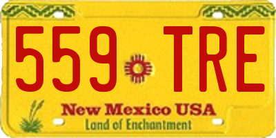 NM license plate 559TRE