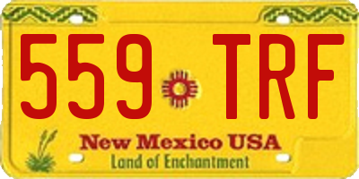 NM license plate 559TRF