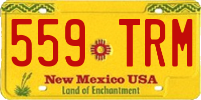 NM license plate 559TRM