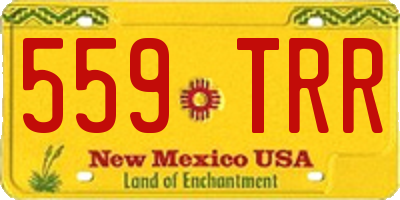 NM license plate 559TRR
