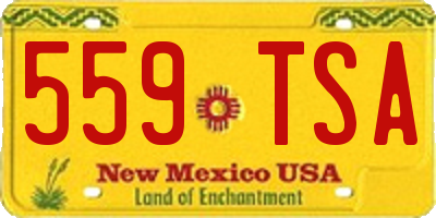 NM license plate 559TSA