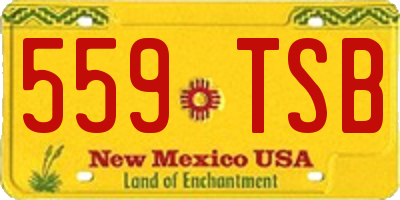 NM license plate 559TSB