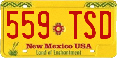 NM license plate 559TSD