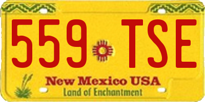 NM license plate 559TSE