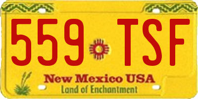 NM license plate 559TSF