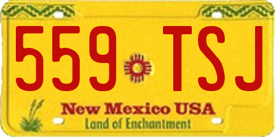 NM license plate 559TSJ