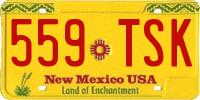 NM license plate 559TSK
