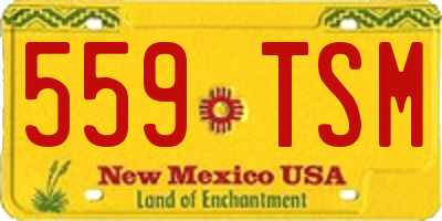 NM license plate 559TSM