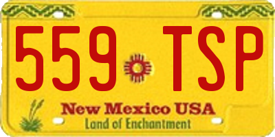 NM license plate 559TSP