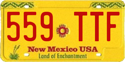 NM license plate 559TTF