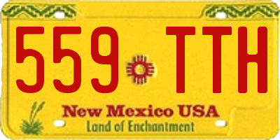 NM license plate 559TTH