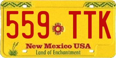 NM license plate 559TTK