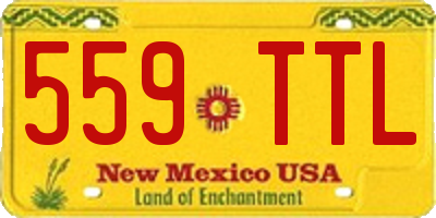 NM license plate 559TTL