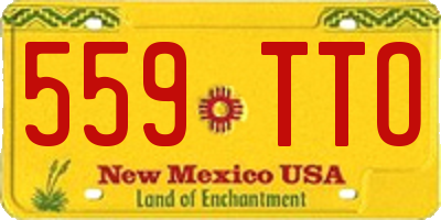 NM license plate 559TTO
