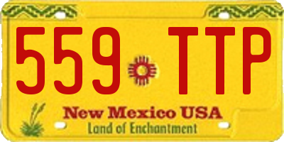 NM license plate 559TTP