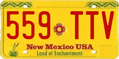 NM license plate 559TTV