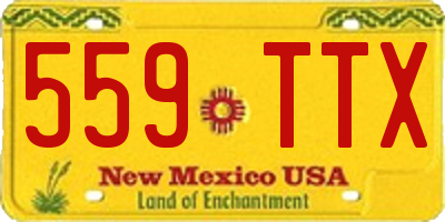 NM license plate 559TTX