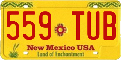 NM license plate 559TUB