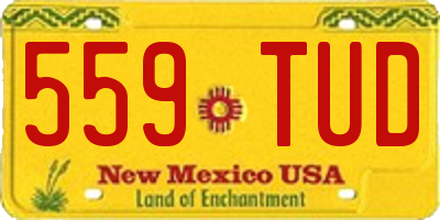 NM license plate 559TUD