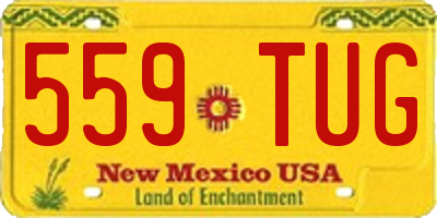 NM license plate 559TUG