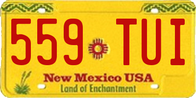 NM license plate 559TUI