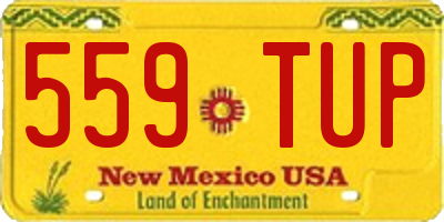 NM license plate 559TUP