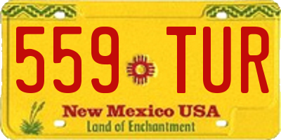 NM license plate 559TUR