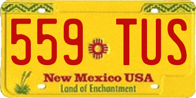 NM license plate 559TUS