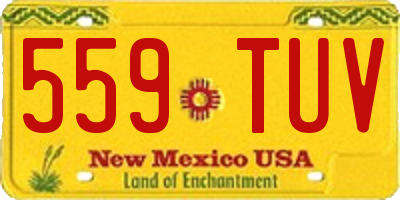 NM license plate 559TUV