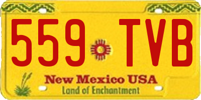 NM license plate 559TVB