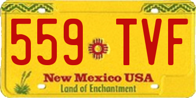 NM license plate 559TVF