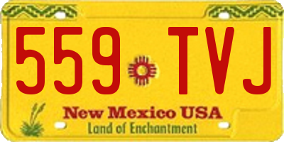 NM license plate 559TVJ