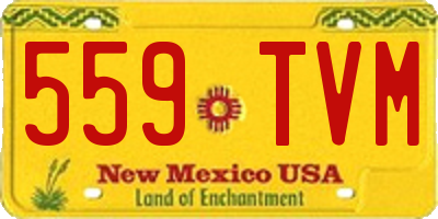 NM license plate 559TVM