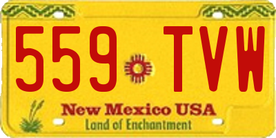 NM license plate 559TVW