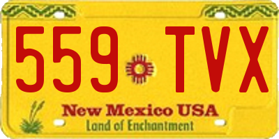 NM license plate 559TVX