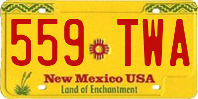 NM license plate 559TWA
