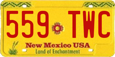NM license plate 559TWC