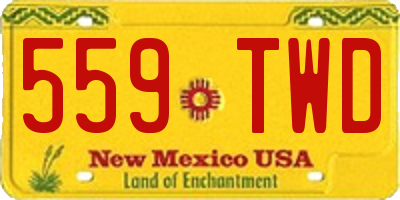 NM license plate 559TWD