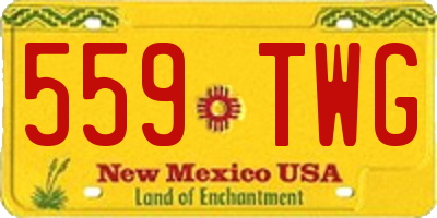NM license plate 559TWG