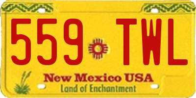 NM license plate 559TWL