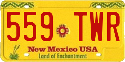 NM license plate 559TWR