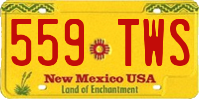 NM license plate 559TWS
