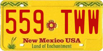 NM license plate 559TWW