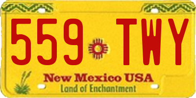 NM license plate 559TWY