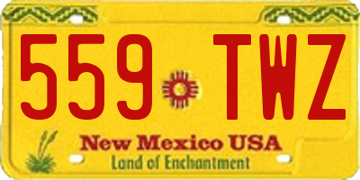 NM license plate 559TWZ